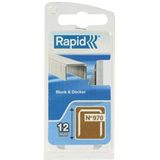 Zımba Teli Tip 970, 12 Mm Zımba, 672 Adet, Düz Tel Kıskaç, Black & Decker El Ve Elektrikli Zımba İçin | Black & Decker Zımbalar İle Uyumlu; Galvanizli Çelik; Hassas Kesim; Folyo Ve İzolasyon İçin; 12