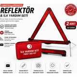 Zımbırtıcı Kaza Ikaz Üçgen Reflektör & Lüks Ilk Yardım Çantası