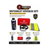 ZIMBIRTICI MOTOSİKLET GÜVENLİK SETİ (ÇANTASIZ) (Kafa Feneri+İlkyardım Çantası+Reflektörlü Yelek+Lastik Tamir Kiti)