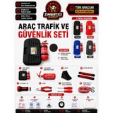 ZIMBIRTICI Trafik ve İlk Yardım Seti Tüvtürk Onaylı Yeni Mevzuata Uygun Eva Kumaşlı Siyah Çanta