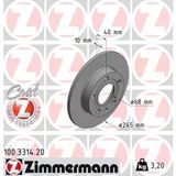 Zimmermann 100.3314.20 Arka Fren Diski Audi A4 8E2.b6 11 00 A4 Avant 8E5.b6 09 01 Seat Exeo 09 245X9.9x10dl 986478986-Df4186 8E0615601b