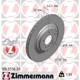 Zimmermann 100.3336.20 Fren Diski Arka 330 22-20mm Hava Kanallı Kaplamalı Yüksek Karbon Alaşımlı 986479457-df4893s 4f0615601b