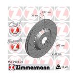 Zimmermann 150.2907.70 Fren Diski Ön Sol Bmw M5 F10 M6 F12 F13 F06 Havalı Delıklı Çift Parçalı 34112