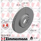 Zimmermann 150.3478.20 Fren Diski Ön Sol Bmw F10 F07 F11 F12 F01 104949