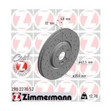 Zimmermann 290.2270.52 Fren Diski Ön 18 İnç Range Rover Velar L560 17 Jaguar F-pace X761 Xe X760 Xf Iı X260 Xf Sportbrake X260 I-pace X590 T4a2343