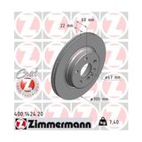 Zimmermann 400.1424.20 Fren Diski Ön 300 22 19.4 mm . Hava Kanallı Kaplamalı. Yüksek Karbon Alaşımlı