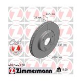 Zimmermann 400.1443.20 Fren Diski Ön Mercedes W203 Cl203 C209 W210 R170 A2034210512
