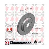 Zimmermann 400.3609.20 Fren Diski Arka Mercedes W202 W203 S203 W210 S210 0155230035