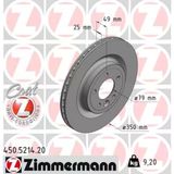 Zimmermann 450.5214.20 Fren Diski Arka 19 Inc Range Rover Sport 2 L494 13 16 Range Rover 4 Vogue L405 12 Discovery 5 L462 16 Bg9146c