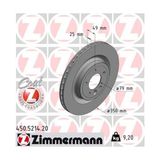 Zimmermann 450.5214.20 Fren Diski Arka 19 Inc Range Rover Sport 2 L494 13 16 Range Rover 4 Vogue L40