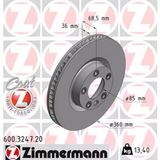 Zimmermann 600.3247.20 Fren Diski Ön Sol Cayenne Touareg 3.0 V6 Tdı 0986479b12-df6697s 7p6615301
