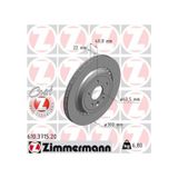 Zimmermann 610.3715.20 Fren Diski Arka 302 22-20mm Hava Kanallı Kaplamalı Yüksek Karbon Alaşımlı 986479398 30769060