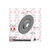 Zimmermann Arka Fren Diski S60 Iıı 224 -S90 Iı 234 -V60 Iı -V90 Iı 235-236 -XC40 536 -XC60 Iı XC90 2014 Delikli