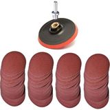 Zımpara Seti 62 Parça 115 mm Avuç Taşlamaya Uygun + Matkap Aparatı