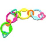 Zincir Dişlik - 10 Parça Kilitli Diş Kaşıyıcı Çıngırak 35 cm - Renkli