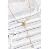 Zincir Gold Renk Yılan Model Y Kolye - EBJ251115W38398 BKO10662