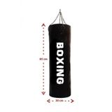 Zincirli Suni Deri 80 Cm X 30 Cm Hazır Dolu Boks Kum Torbası