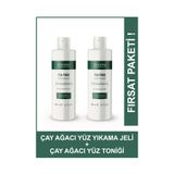 zinderm Çay Ağacı Yağı Salisilik Asitli Niacinamide Yüz Yıkama Jeli ve Çay Ağacı Yüz Temizleme Toniği 200 ml