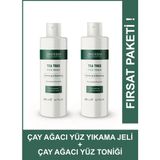 Zinderm Çay Ağacı Yağı Yüz Yıkama Jeli ve Çay Ağacı Yüz Temizleme Toniği 200 ml