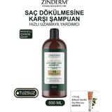 Zinderm Saç Dökülmesi Karşıtı Hızlı Uzamaya Yardımcı Güçlendirici Keratin, Biotin 15 Aktifli Şampuan 500 ml - 1 ADET