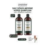 zinderm Saç Dökülmesine Karşı Hızlı Uzamaya Yardımcı Güçlendirici Saç Dökülmesi Karşıtı Şampuan 2 X 500 ML