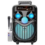 Zineets Işıklı Büyük Boy Party Box Bluetooth Hoparlör Taşınabilir Şarjlı Ses Sistemi Radyolu Karaoke BASS+