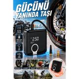 Zineets Pro Taşınabilir Mini Dijital Göstergeli Araç Lastik Sişirme Hava Kompresörü Powerbanklı LED Fenerli