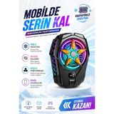 Zineets RGB Telefon Soğutucu Yarı İletken Radyatörlü Manyetik Klipsli Oyuncu Fanı 15W Dijital Ekranlı