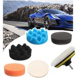 Zintaş 8 PARÇA 80mm POLİSAJ SETİ MATKAP İLE KULLANILABİLEN PASTA CİLA PEDİ SÜNGER CIRTLI PO