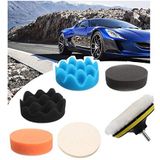 Zintaş 8 PARÇA 80mm POLİSAJ SETİ MATKAP İLE KULLANILABİLEN PASTA CİLA PEDİ SÜNGER CIRTLI POLİSAJ YÜN PED