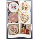 ZİORA HOME YENİ BAŞLAYANLARA UYGUN ÇİÇEKLİ KELEBEKLİ BEZ ÇANTA HEDİYELİ PUNCH İŞLEME SETİ