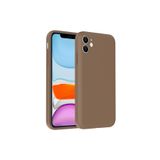 Zipax Apple İphone 11 İle Uyumlu Kılıf Kamera Korumalı Gizli Kartlık Hazneli Zr Vitra Kahverengi