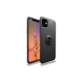 Zipax Apple İphone 11 İle Uyumlu Kılıf Ravel Yüzüklü Silikon Kapak Siyah,Ravel iphone 11 Kılıf 19