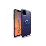 Zipax Apple İphone 11 Pro İle Uyumlu Kılıf Ravel Yüzüklü Silikon Kapak Mavi