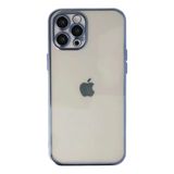 Zipax Apple iPhone 12 Pro Max ile Uyumlu Silikon Kılıf, Lazer Lensli Kamera Korumalı, Mavi