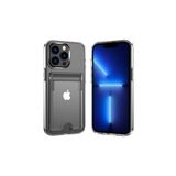 Zipax Apple iPhone 12 Pro Max Kılıf Ensa Kartlıklı Şeffaf Silikon Kapak