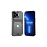 Zipax Apple iPhone 13 Pro Kılıf Ensa Kartlıklı Şeffaf Silikon Kapak