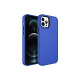 Zipax Apple İphone 13 Pro Max İle Uyumlu Kılıf Metal Çerçeve Ve Buton Tasarımlı Sert Botox Kapak Saks Mavi