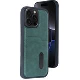 Zipax Apple İphone 14 Pro Max İle Uyumlu Kılıf Kartlıklı Silikon Kapak Azn Sara Yeşil