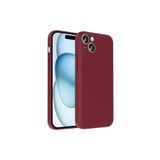 Zipax Apple İphone 15 İle Uyumlu Kılıf Kamera Korumalı Gizli Kartlık Hazneli Zr Vitra Mürdüm