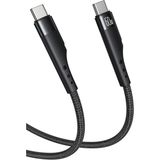 Zipax Apple iPhone 15 Plus Şarj Kablosu 3 Metre 60W Pd-Type C Hızlı Şarj - YSD-CA116TSiyah