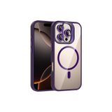 Zipax Apple İphone 15 Pro Max İle Uyumlu Kılıf Kamera Standlı Lens Koruyucu Hediyeli Zr Etro Mor