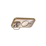 Zipax Apple iPhone 15 Pro Max ile Uyumlu Kılıf, MagSafe Şarj Özellikli, Lensli Stand, Yeşil