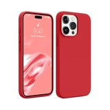 Zipax Apple İphone 15 Pro Max İle Uyumlu Kılıf Soft Silikon Kapak Azn First Kırmızı