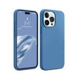 Zipax Apple İphone 15 Pro Max İle Uyumlu Kılıf Soft Silikon Kapak Azn First Mavi