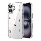 Zipax Apple İphone 16 Plus İle Uyumlu Kılıf Desenli Silikon Kapak Azn Fiyonk Pembe