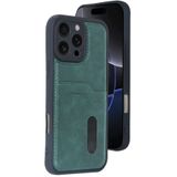Zipax Apple İphone 16 Pro İle Uyumlu Kılıf Kartlıklı Silikon Kapak Azn Sara Yeşil