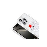 Zipax Apple İphone 16 Pro İle Uyumlu Kılıf Soft Silikon Mgsafe Özellikli Kapak Zr Folk Kırmızı