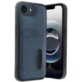 Zipax Apple İphone 16E İle Uyumlu Kılıf Kartlıklı Silikon Kapak Azn Sara Lacivert