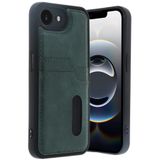 Zipax Apple İphone 16E İle Uyumlu Kılıf Kartlıklı Silikon Kapak Azn Sara Yeşil